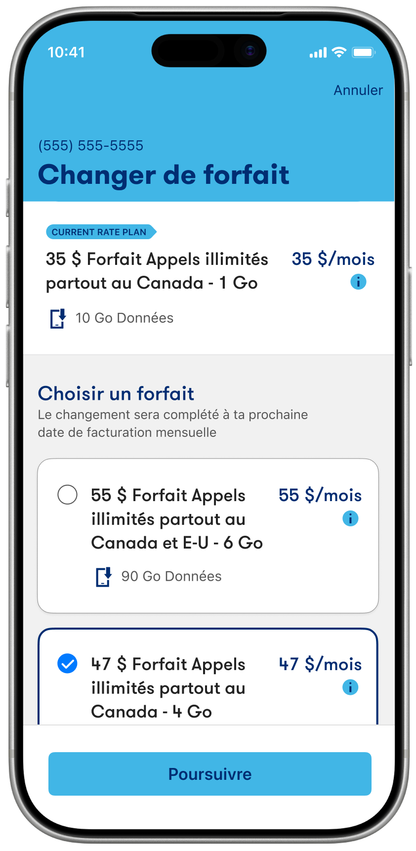Change <br>ton forfait